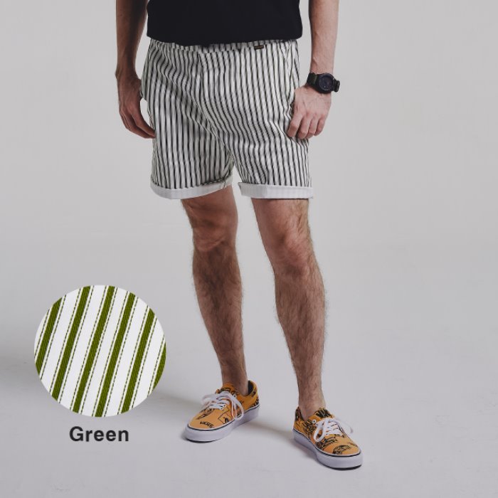 STRIPE shorts_GREEN